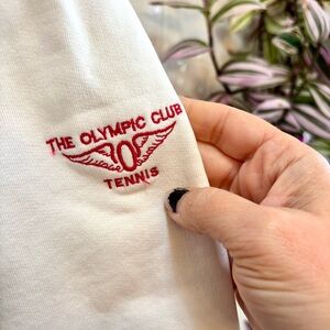 Flawed Vintage The Olympic Club White Tennis Sweatshirt